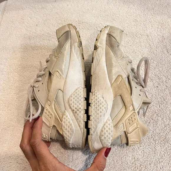 Nike Womens Air Huarache Run 634835-028 White Running Shoes Sneakers 6.5 Eu 37.5 - Picture 8 of 11